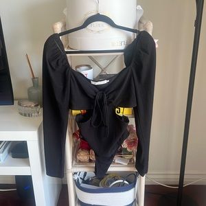Astr the Label black bodysuit, side cut outs. Size M NEVER WORN!!